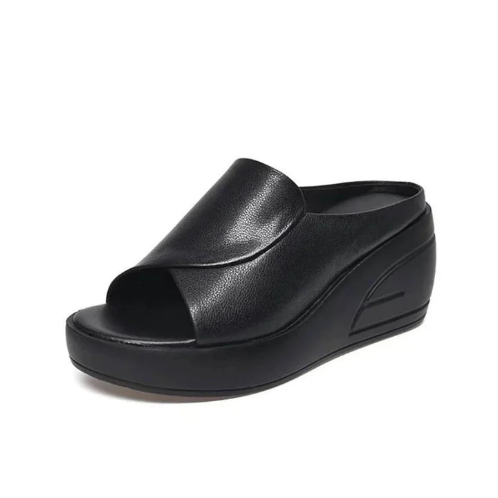Celine | Mule Compensée Confort & Semelle Épaisse
