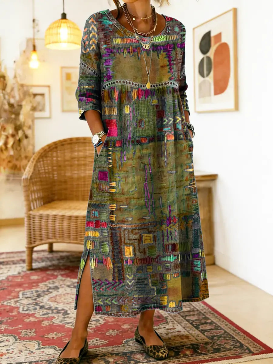 Julia | robe mosaïque élégante