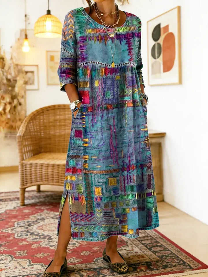 Julia | robe mosaïque élégante