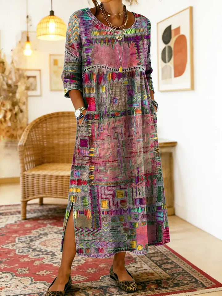 Julia | robe mosaïque élégante