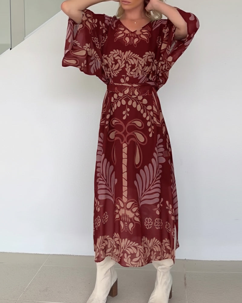 Robe Bohème En V Ample