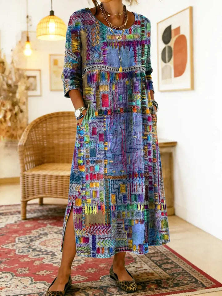 Julia | robe mosaïque élégante