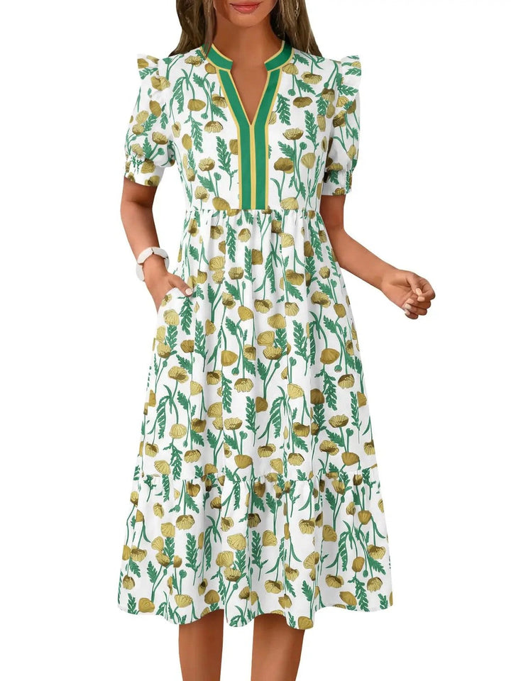 Laura | Robe Longue Fleurie Décontractée pour Femme