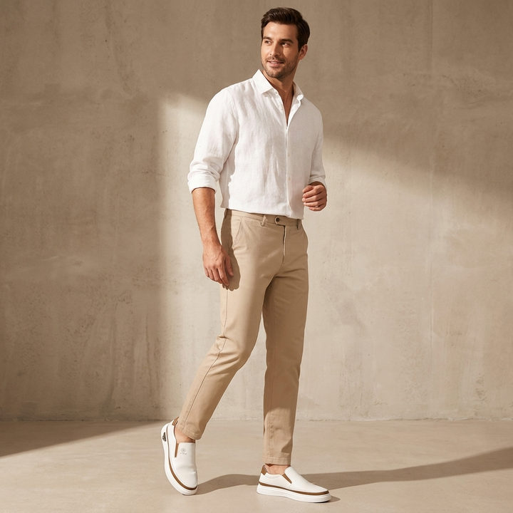 Arthur – Baskets Homme Slip-On en Cuir