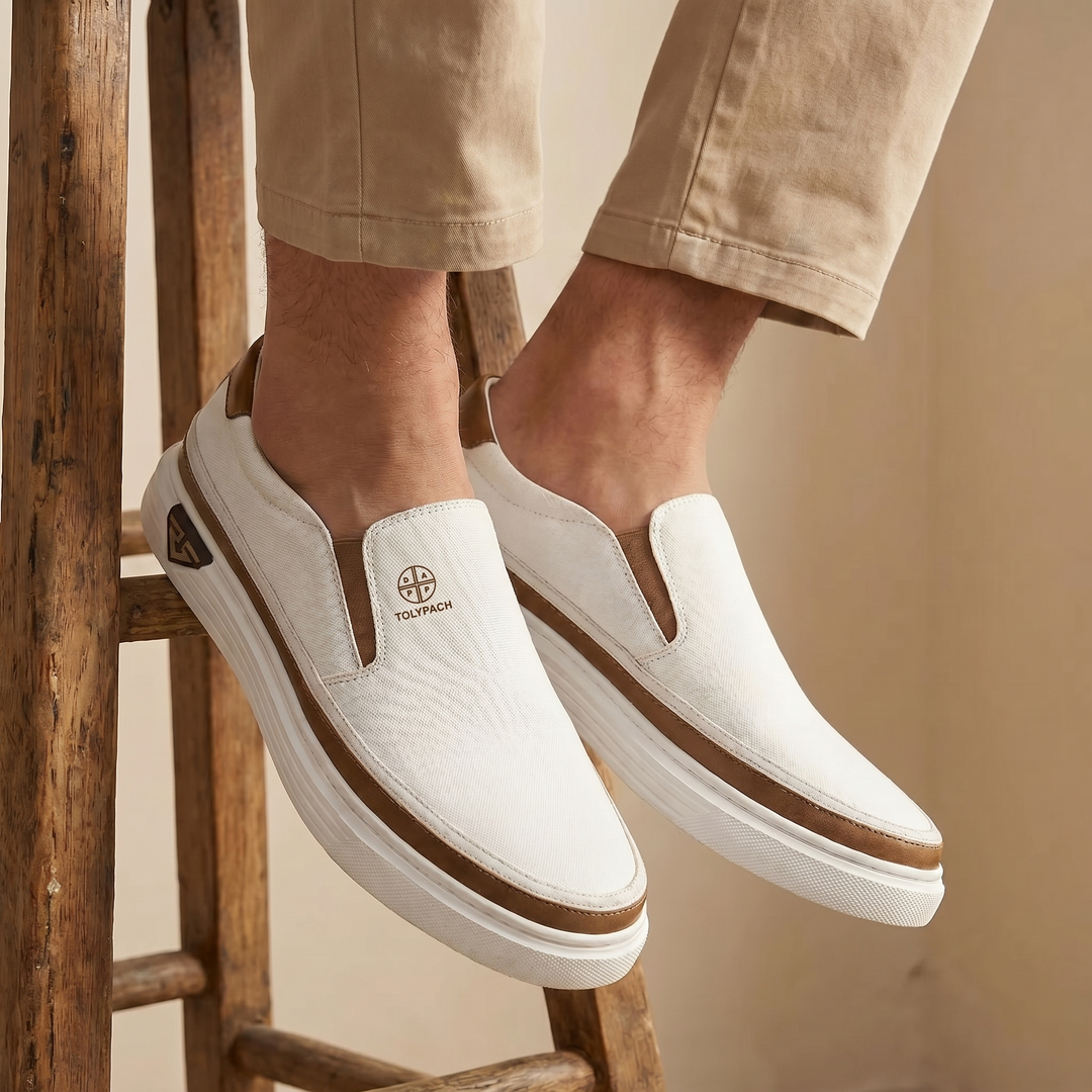 Arthur – Baskets Homme Slip-On en Cuir