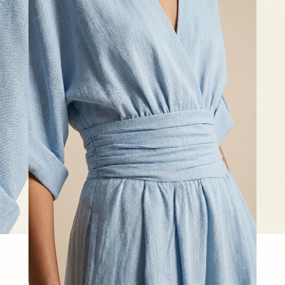Eva | Combinaison élégante à encolure en V et taille haute