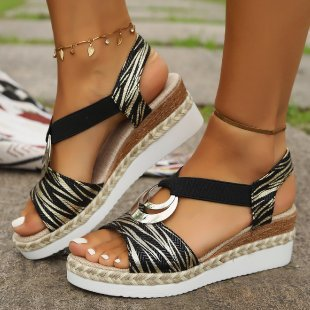 Aurelie - Sandales Confortables Ergonomique à Talon Compensé