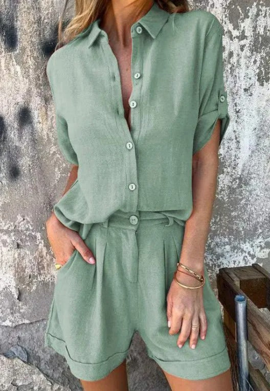 Ensemble Élégant En Lin