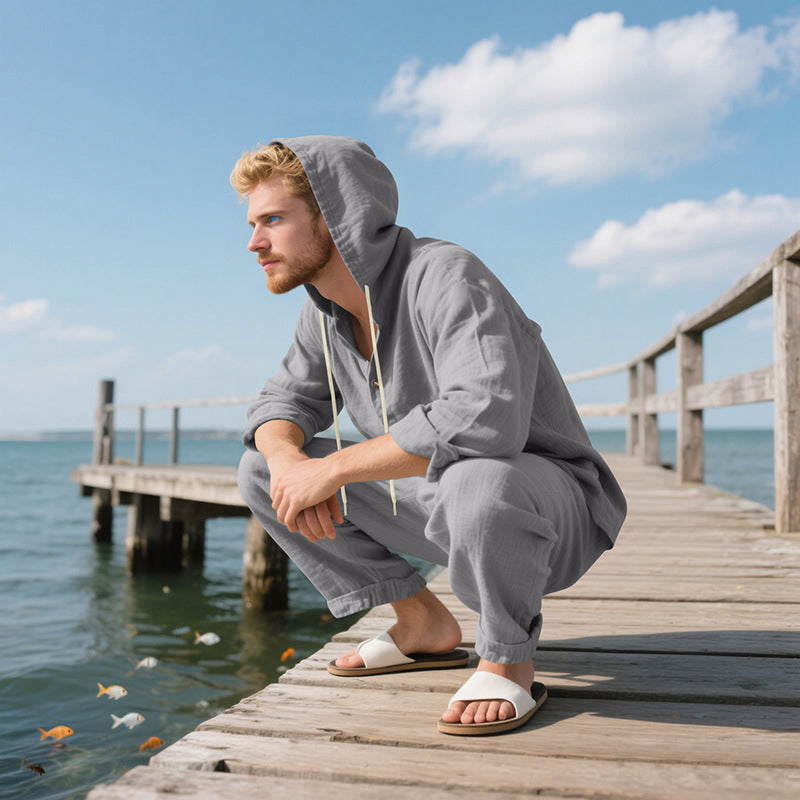 Ensemble Pantalon Large et Sweat à Capuche
