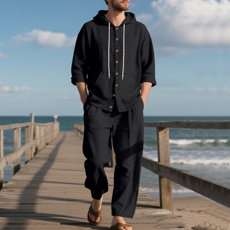 Ensemble Pantalon Large et Sweat à Capuche