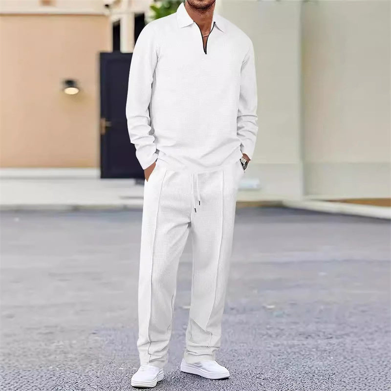 Ensemble Maille Gaufrée et Pantalon Droit