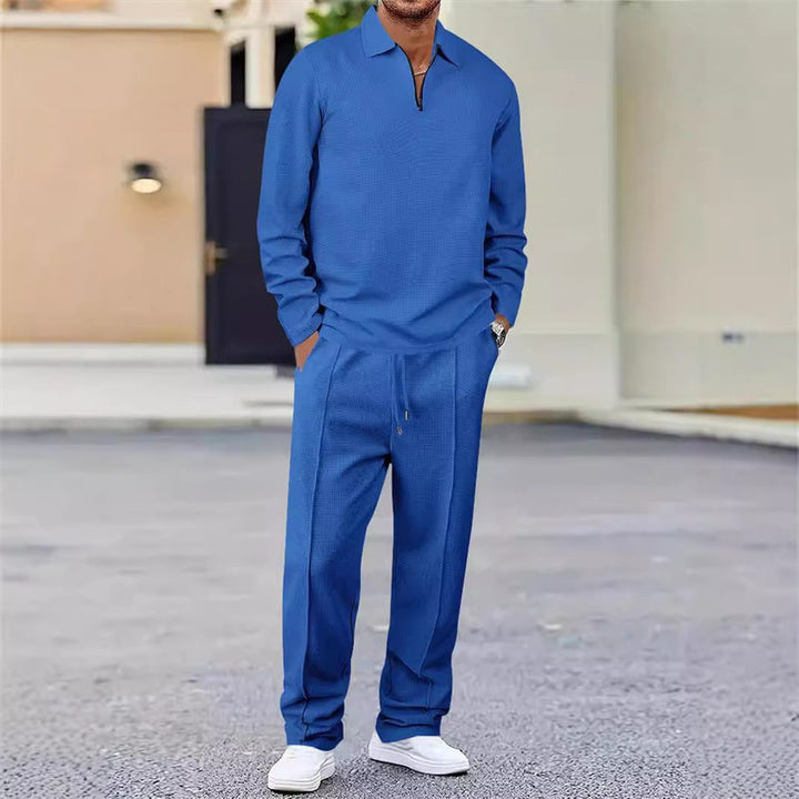 Ensemble Maille Gaufrée et Pantalon Droit