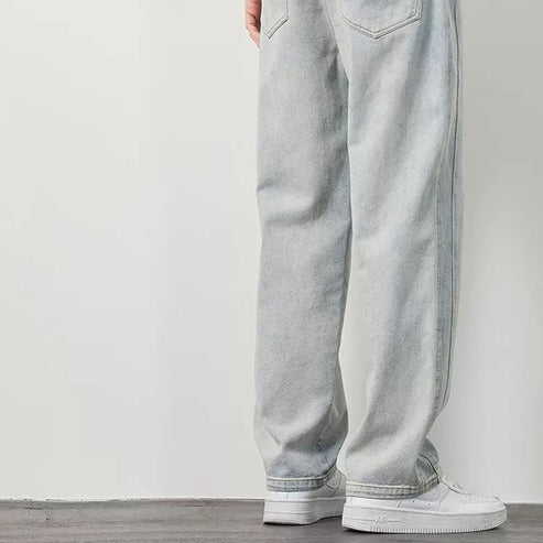 Jean Droit Classique en Tissu Doux