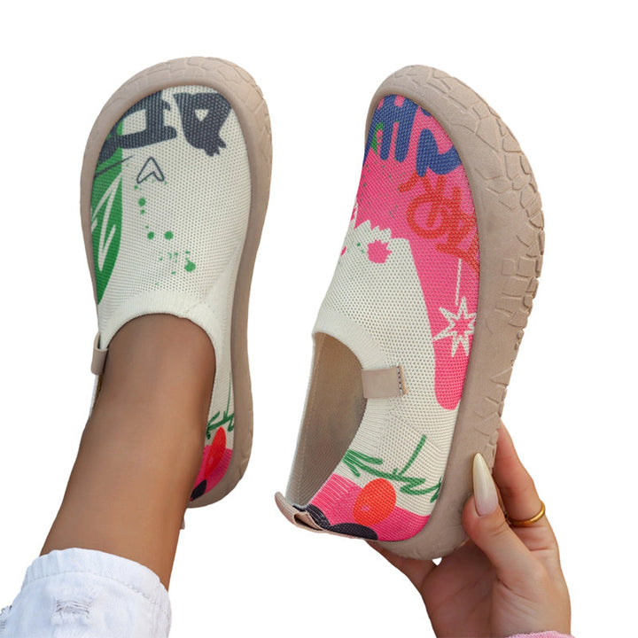 Simone | Slip-On Imprimé Artistique & Semelle Souple